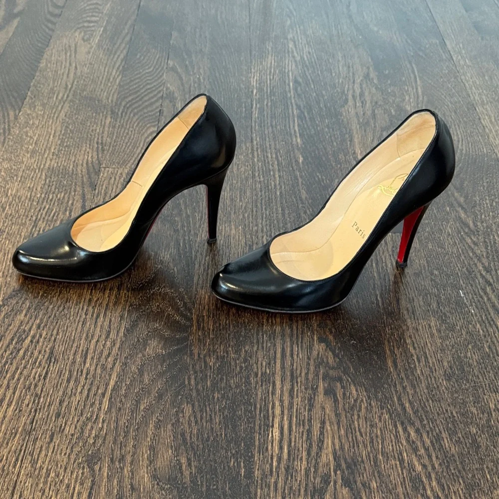 Christian Louboutin Black Heels size 38 - Picture 2 of 5